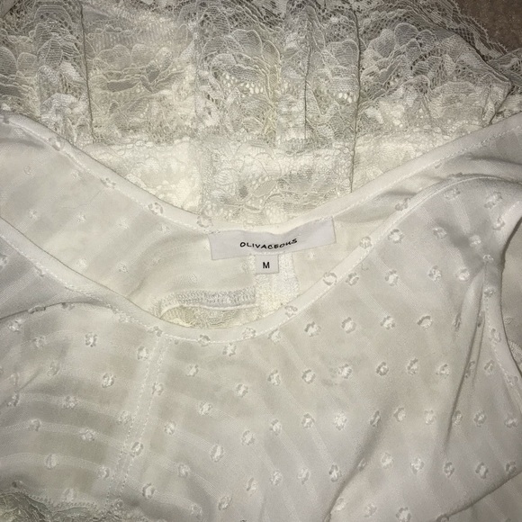 Olivaceous Eyelet Dot Lace Trapeze Tent Dress - Picture 6 of 8